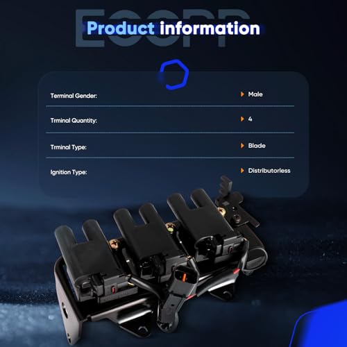 ECCPP ignition coil coils UF498 1 PCS,for Kia for Sportage 2.7L 2005-2010,for Hyundai Tucson 2.7L 2005-2009 UF498 ‎C1501 E998 by ECCPP - Image 3