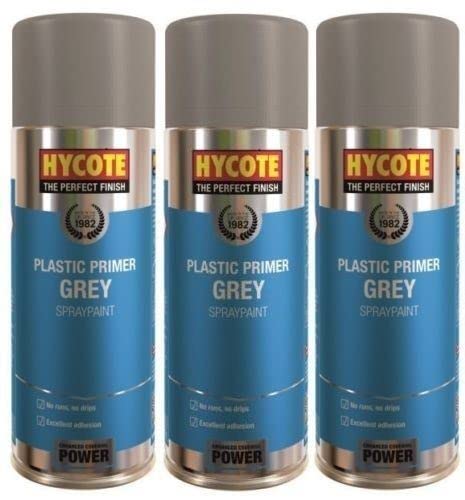 Hycote Grey Plastic Primer 400ml (Pack of 3)