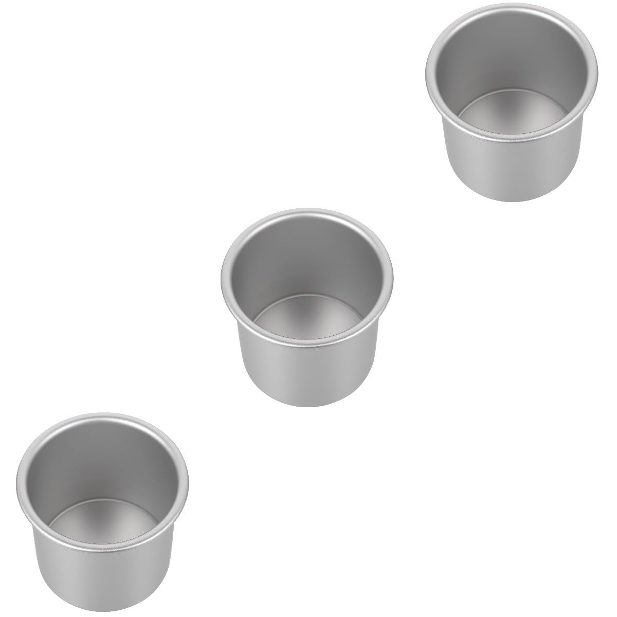 Abaodam 3pièces Moule à Gâteau Élevé Inoxydable Résistant Et Antiadhésif Pour Desserts Maison Pour Célébrations Et Repas Famille