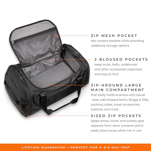 Briggs & Riley Travel Duffel Bag - Weekender & Overnight Luggage for Women & Men, Softside Bag - ZDX Collection3