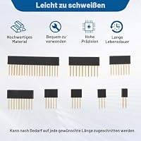 10 Stück 2×20 Pin PCB Buchsenstecker weiblich, Doppelreihe Stiftleisten 2.54mm Teilung, Breakaway Platine Stecker Header Löten Buchsenleiste Lötpins für PCB, Breadboards, für Raspberry Pi und Ardiuno – Ansicht 5