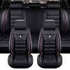 ZIROXI Car Seat Cover Sets for Nissan X-Trail T33 2021 2022 2023 Automotive Full Surround Custom Protectors Interior Accessories,BlackRed