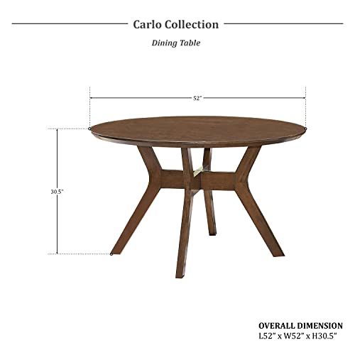 Lexicon Carlo Round Dining Table, Light Oak #TOP1