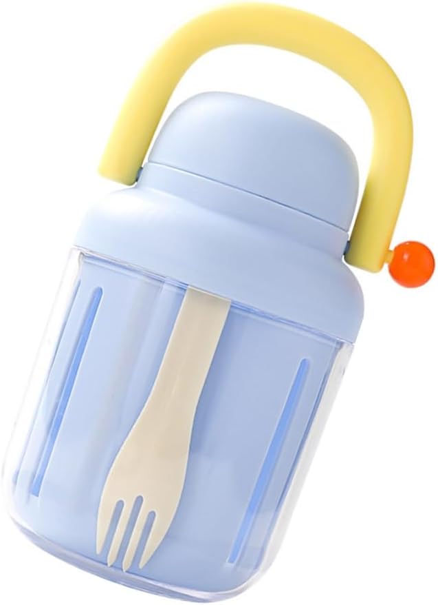 Meal Preparation Cup with Leakproof Lid And Fork Breakfast Storage For Gym Office School Essential