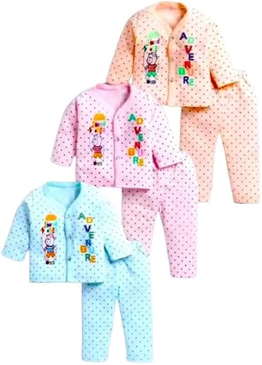 KIDS PARYANIS Baby Boy and Baby Girl's Fabulous Collection of Printed Full Sleeves Soft Hosiery Cotton Vests,Jhabla T-Shir...