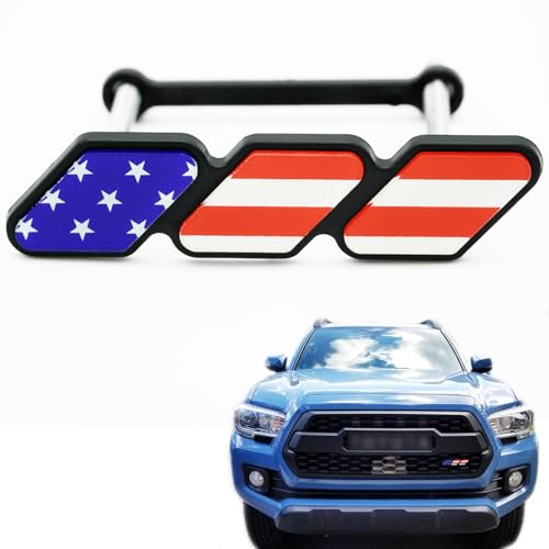 Image of Boigoo USA Flag Style Car's Grille Emblem Badge Sticker