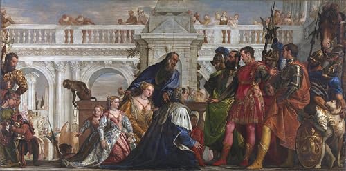 Tableau de Veronese La Famille de Darius devant Alexandre, Toile d'Art pour Salon Chic