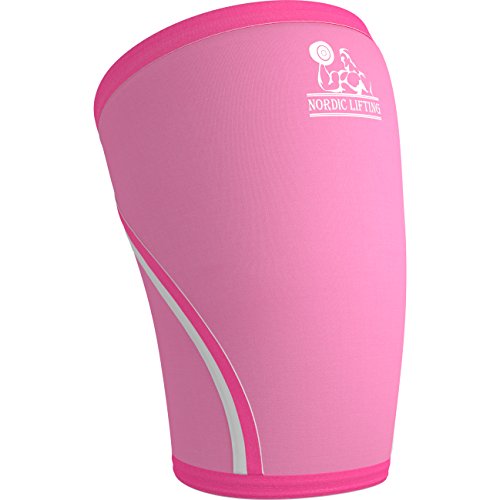 Knee Sleeves (1 Pair) Support & Compression For The Best Squats, 7Mm Neoprene - By Nordic Lifting (M, Pink) #TOP6