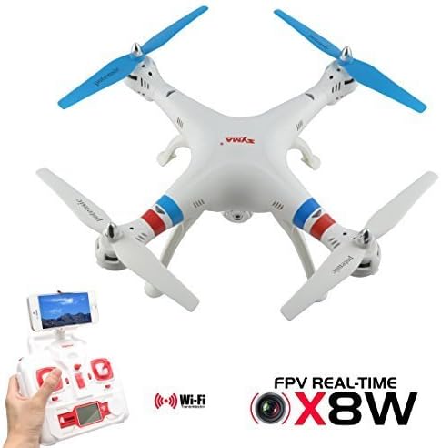 Potensic® RC Quadcopter Syma X8W 2.4G 4ch 6 Axis Real Time FPV Drone with WiFi Camera(White)