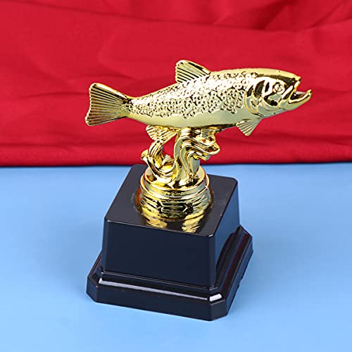 STOBOK Prêmio Golden Fishing Trophy Pequenas Competições de Estatuas Em Figuras de Peixe Prêmios Que