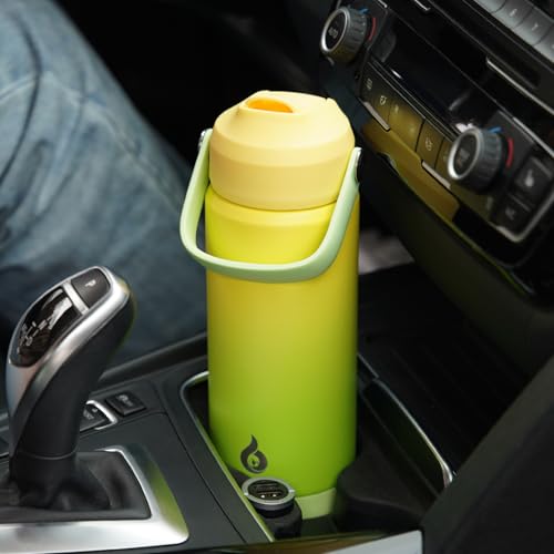 BJPKPK Insulated Water Bottle with Straw Lid, 18oz Thermo Water Bottles, Flex Handle & Non-Slip Boot, BPA Free Leak Proof Stainless Steel Metal Thermo, Tumblers, Cups,Twilight Blue by BJPKPK - Image 7