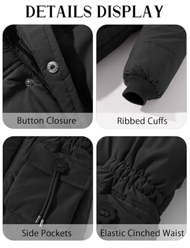Blouson hiver fille à capuche doté d'une isolation thermique renforcée