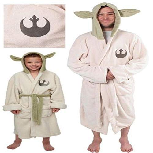 Star Cosplay Wars y-oda Ambas Robe Costume Jedi Fleece Hooded Bathrobe Dress Gown Adult Kids Niños Pijamas Ropa de Dormir