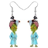 Material: acrílico Pendientes De Clip Aros  Los Pendientes De Acrílico Horribles De La Albornoz De Halloween Caen Cuelgan La Joyería del Partido para