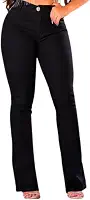 Calça Jeans Sarja Feminina Miraly Flare "Bootcut", Tecido Macio Com Elastano Premium