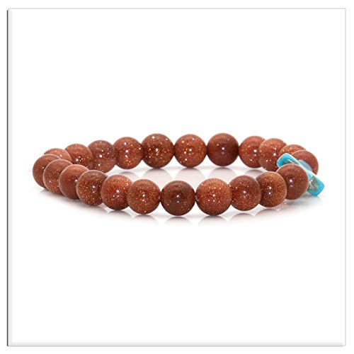 Image of Xusamss Fashion Religious Cross Bracelet 8mm Tiger Eye Turquoise Beads Elastic Bracelet,7 1 /2 wrist