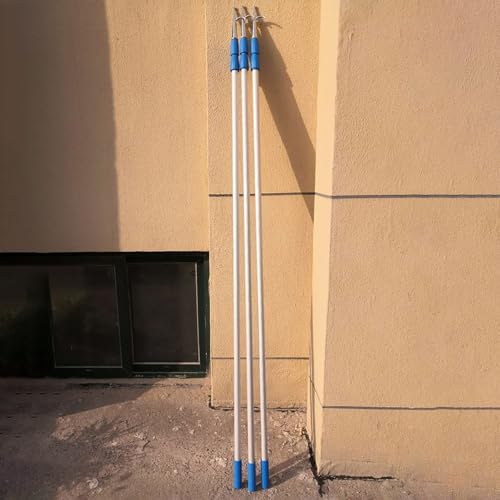 JYHHCYS Telescoping Automatic Boat Dock Hook - Set of 1/2/3/4/5 Push Pole for Boat - Extending Boat Hook for Docking & Retrieving, Aluminum Adjustable Lifeboat Hook Rod(Blue - 3 Pieces,13ft/4m)