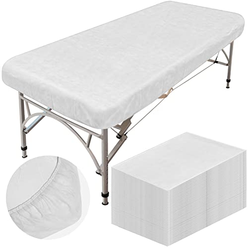 Drap de table de massage en non-tissé blanc de qualité supérieure pour salons et centres de spa