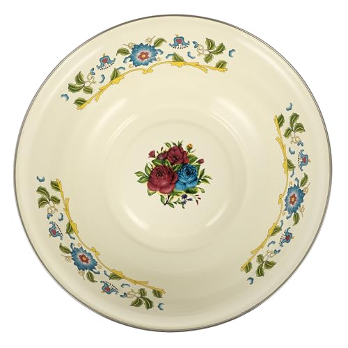 Lavabo de esmalte de 29cm blanco vintage para sopa y cocina 6