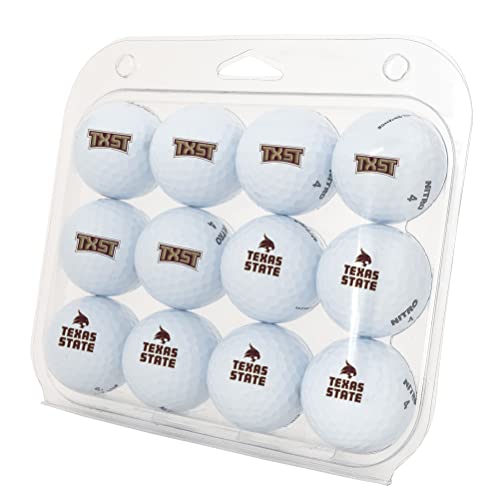 Desert Cactus Texas State University Golf Balls 12 Pack – TXST Bobcats Full Color Dozen – Officially Licensed Sport Team Accessory