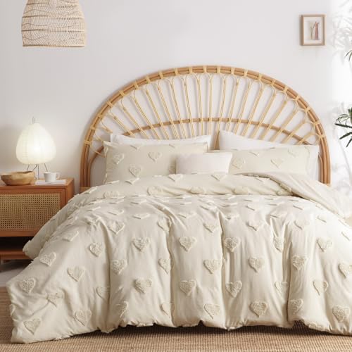 Lanqinglv Beige Bettwäsche 135x200 cm Boho Getuftet Exquisite...