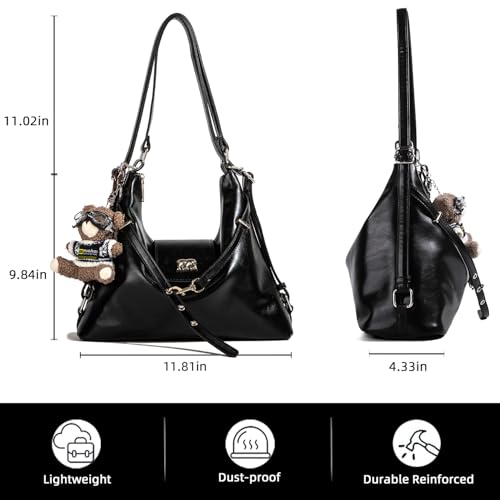 Mochila convertible para mujer en cuero encerado 2-en-1 miniatura 7