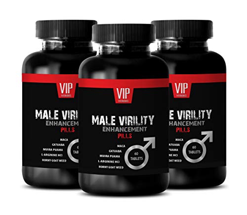Energy Booster for Men Natural - Male Virility Pills - MACA, CATUABA, Muira PUAMA, Horny Goat Weed, Ginseng - tribulus terrestris Supplements - 3B (180 Tablets)