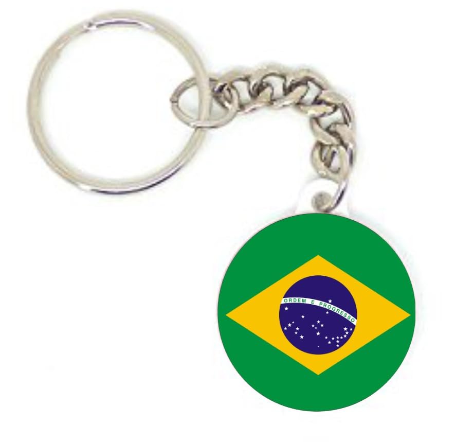 Porte clé badge drapeau brésil, brésilien FOOTBALL BRAZIL personnalisé cadeau