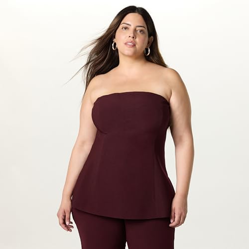 Image of The Drop womens Stowe Woven Strapless Tunic