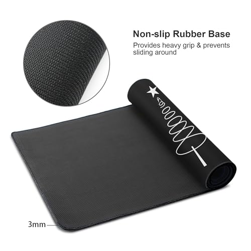 Image of Christmas Tree Star Extended Gaming Mouse Pad, with Stitched Edges Large Mouse Pad Desk Protector, Rubber Base Mousepad Keyboard Mouses Mat for Work Game Office Home- 32 inch X 12 inch Inch,E684
