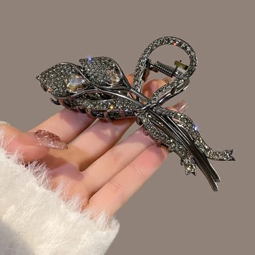 Image of Royal Black Hair Clutcher For Women | Stylish Hair Claw For Girls | Trendy Alloy Metal Clip | Premium & Fashionable Girls Hair Accessories | Suitable In Various Occasions | Pack Of 1