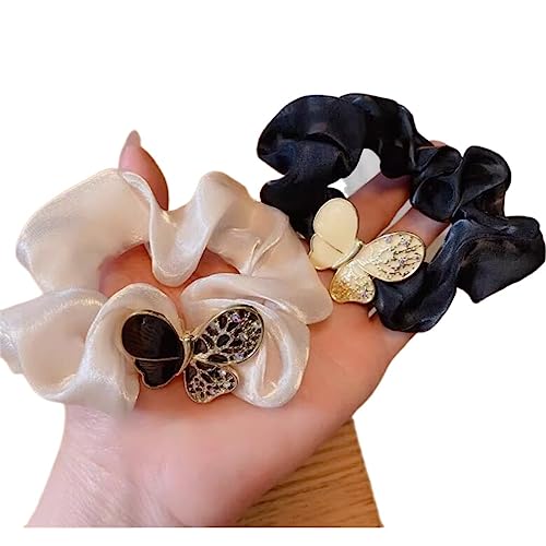 Boucle de cheveux en organza pour chignon de plage et coiffure d'été fluide