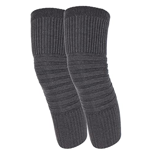 Image of Cashmere Wool Knee Brace Pads Unisex Winter Warm Thermal Knee Warmers Sleeve Soft Leg Warmers