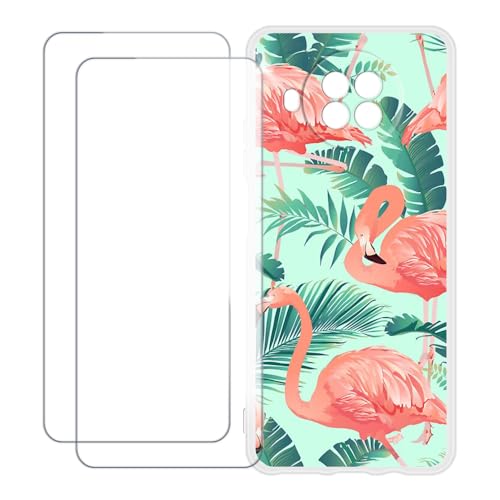 UOGNADGD Xiaomi Redmi Note 9 Pro 5G �Ƃ̌݊������� �J�X�^���J���t���P�[�X�{�����K���X�ی�t�B����2���t�� ? �Ռ��z�������h�~ (�t���~���S)