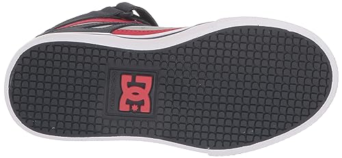 DC Boy's Pure High Top EV Skate Shoes with Ankle Strap and Elastic Laces, Heather Grey/Navy, 11 Little Kid4