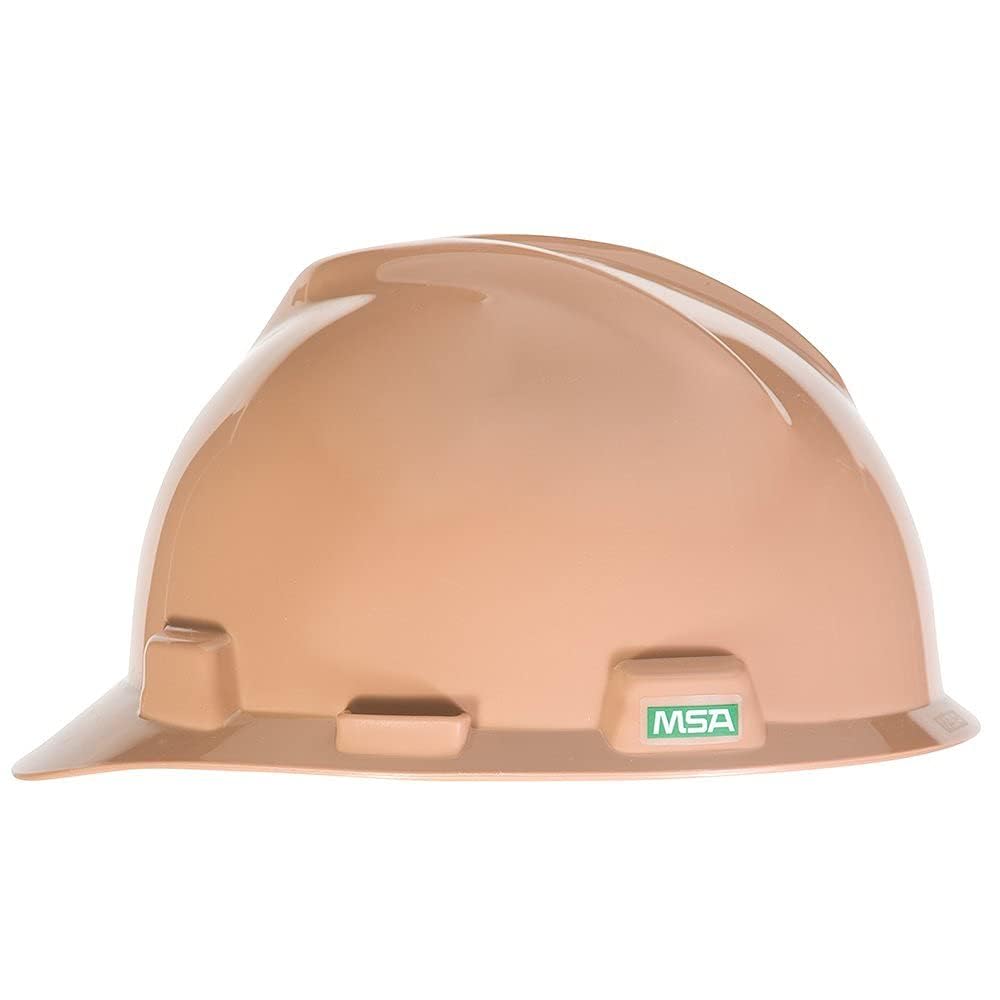 MSA 461180 V-Gard - Gorra de suspensión Staz-On estilo Hard Hat, marrón claro, estándar