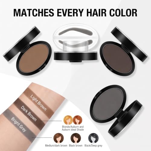 Brow Bliss Stamp, One Step Eyebrow Stamp Shaping Kit with Sponge Applicator, Quick Natural Eyebrow Powder Makeup Shaping Kit, Long Lasting Waterproof Eye Brow Filler for Beginners ﻿(dark brown) — view 6