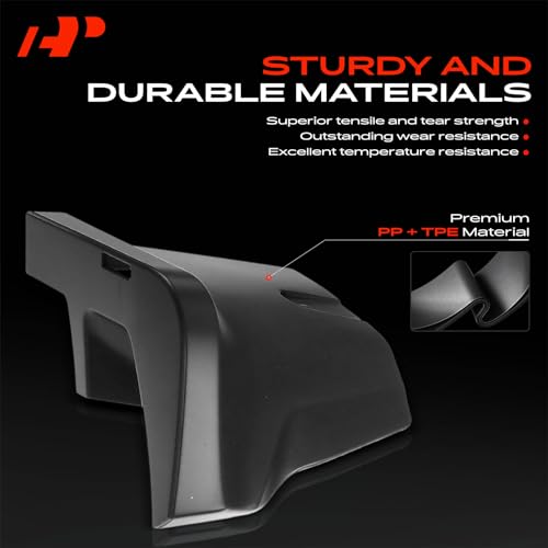 Image of A-Premium Mud Flaps, No Drilling Required Splash Guards with Accessories | Compatible with Lincoln Continental 2018 2019 Sedan, Set of 4 Front and Rear