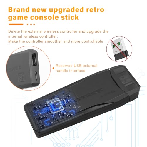 Linireau Wireless Retro Game Console, Retro Game Stick With Built-In 9 Emulators thumb #3