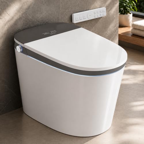 EPLO Smart Toilet Bidet with Auto Open Close,1000 Gram MaP Flush Score,Foam Dispenser, ADA Comfort...