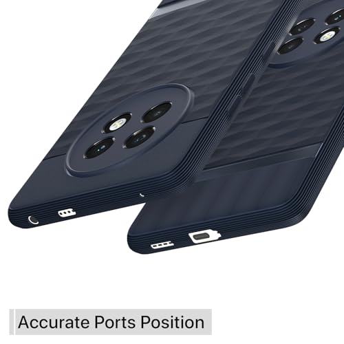 Image of Pikkme Back Cover for Realme 13 Plus 5G / Realme P1 Speed 5G Camera Protection 3D Hexa Cube Design Silicone Protective Bumper Case (Blue)