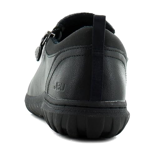 Image of JBU Women's Elodie Comfortable Casual Flexible Arch Support APMA Accepted Side-Zip Walking Flat