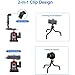 ULANZI Camera Tripod, Mini Flexible Stand w Hidden Phone Holder w Cold Shoe Mount, 1/4'' Screw f Magic Arm, Universal f iPhone 17 16 15 14 Pro Max XS Max X Samsung Canon Nikon Sony DJ Pocket 3 Cameras