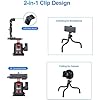 ULANZI Camera Tripod, Mini Flexible Stand w Hidden Phone Holder w Cold Shoe Mount, 1/4'' Screw f Magic Arm, Universal f iPhone 17 16 15 14 Pro Max XS Max X Samsung Canon Nikon Sony DJ Pocket 3 Cameras