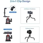 ULANZI Camera Tripod, Mini Flexible Stand w Hidden Phone Holder w Cold Shoe Mount, 1/4'' Screw f Magic Arm, Universal f iPhone 17 16 15 14 Pro Max XS Max X Samsung Canon Nikon Sony DJ Pocket 3 Cameras - Image 2