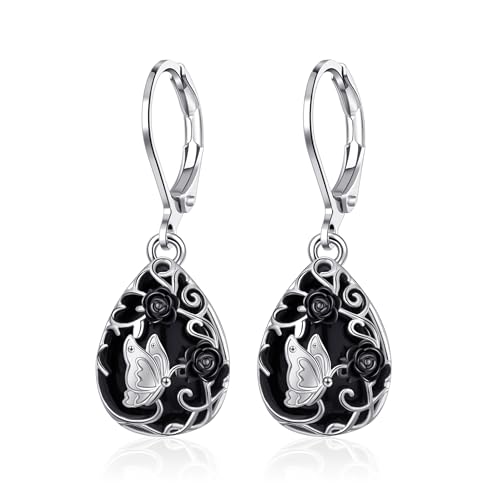 Hummingbird/Butterfly/Dragonfly black Onyx Dangle Earings for Women
