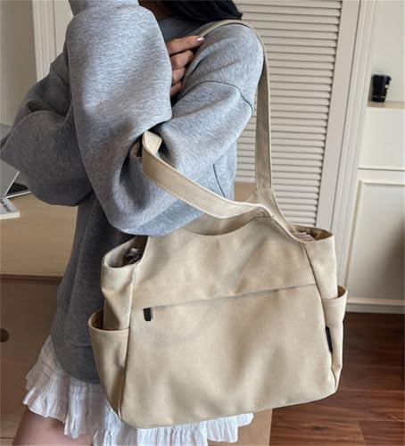 Bolso Hobo de Lona Casual para Mujer miniatura 6