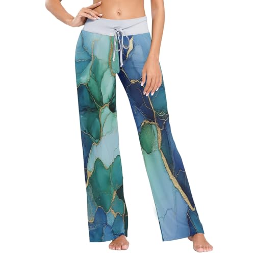 Pantalon de pyjama pour femme en coton doux isolant thermique