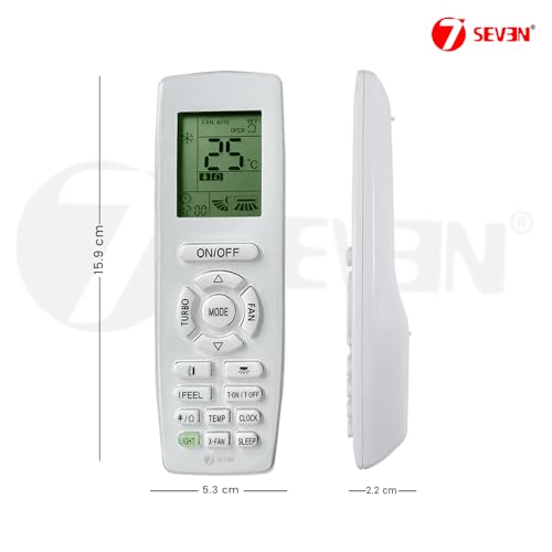 Image of 7SEVEN Compatible with Blue Star AC Remote Control YAP1FB Model 206 Fit for Split & Window 1 | 1.5 | 2 Ton Air Conditioner Remote - Match Remote Keys Exactly to Replicate Genuine Remote Function