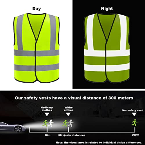 Evershare 1 Pack Custom Logo High Visibility Safety Vest Breakaway Velcro Hi Vis Viz Reflective Security Vest Customized #TOP2